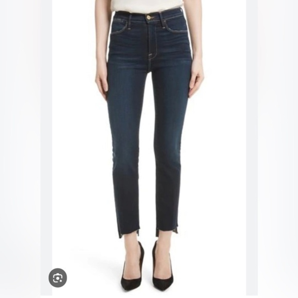 Frame Le High Straight Raw Stagger Jeans‎ in Cabana size 26